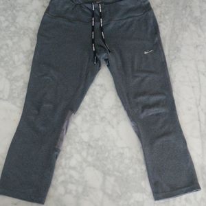 Nike Workout Capri Drawstring Gray Size‎ Medium Running Dri-Fit